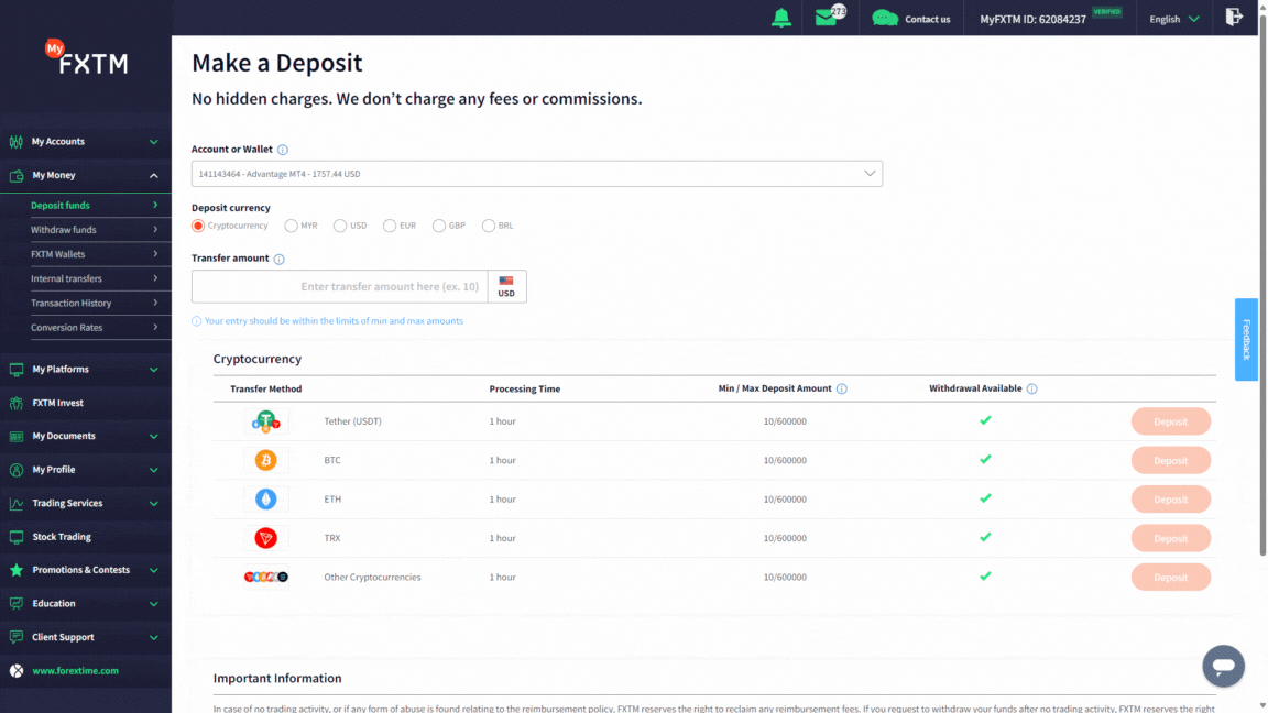 Deposit crypto .gif